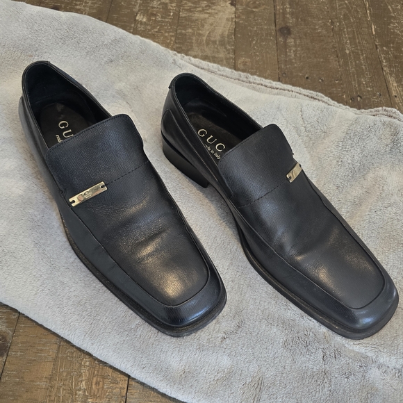 Gucci Black Leather Men's Loafers - Picture 1 of 10